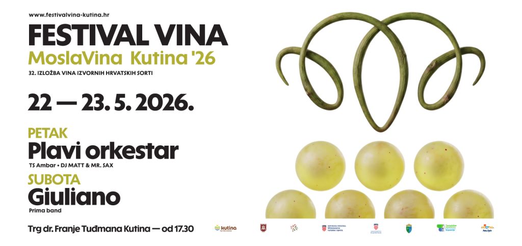 Festival vina - MoslaVina Kutina 2026. plakat